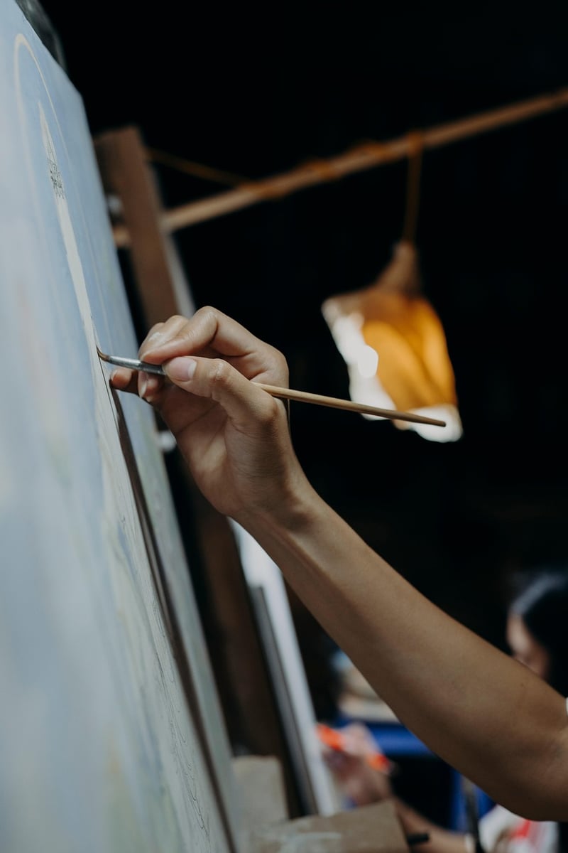 Artist painting